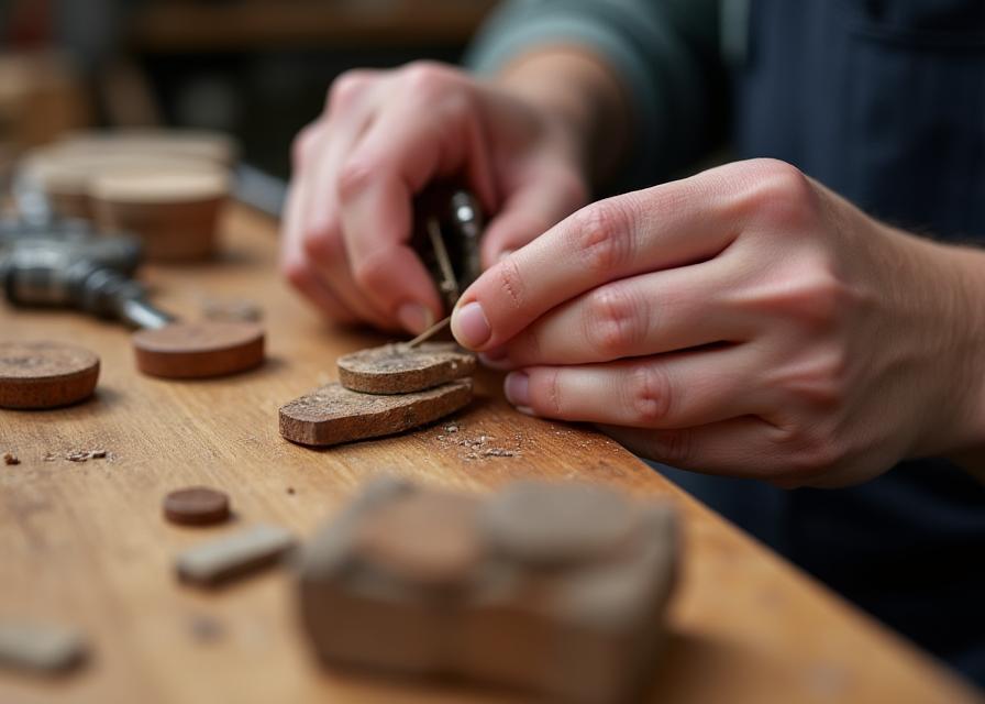 Small batch artisan wooden jewelry production